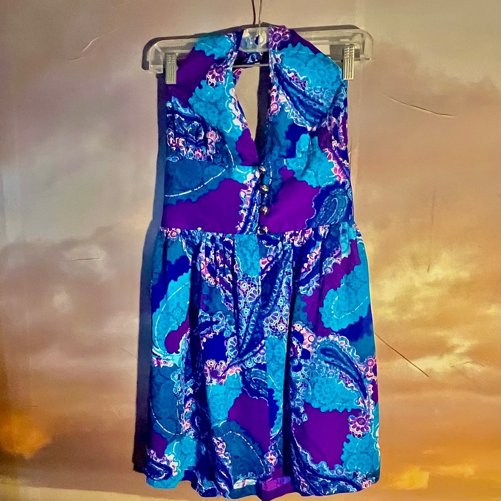 Vintage 60s Hawaiian Halter Minidress